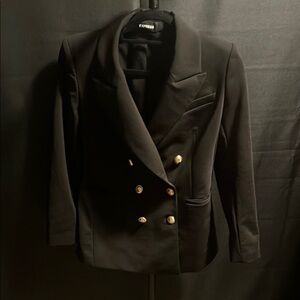 Express Black Blazer with Gold Buttons